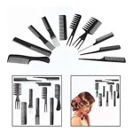 10 Pcs Hair Combs Set, Professional Anti-static Hair Stylists Styling Barber Salon Combs, Portable Hairdressing Plastic Comb Detangling Comb for Women Men