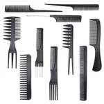 10 Pcs Hair Combs Set, Professional Anti-static Hair Stylists Styling Barber Salon Combs, Portable Hairdressing Plastic Comb Detangling Comb for Women Men
