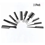 10 Pcs Hair Combs Set, Professional Anti-static Hair Stylists Styling Barber Salon Combs, Portable Hairdressing Plastic Comb Detangling Comb for Women Men