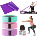 3 Fabric Elastic Resistance Exercise Loop Workout Bands for Legs Hip Butt Home Fitness for Women & Men for Hip, Legs, Stretching, Workout