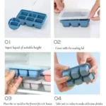 3 Pack Silicone Ice Cube Tray, Easy-Release Silicone Ice Moulds with Removeable Lids, Perfect for Chilled Drinks,Whiskey and Cocktail
