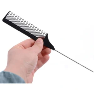 Metal Pin Tail Combs Hairdressers Barbers Black