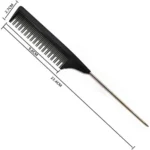 Metal Pin Tail Combs Hairdressers Barbers Black