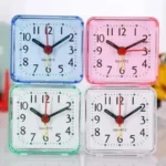Plastic Memories Clock for Bedroom Square Small Bed Alarm Clock