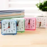 Plastic Memories Clock for Bedroom Square Small Bed Alarm Clock