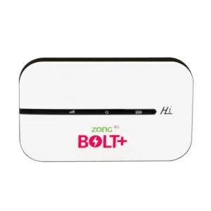 White BOLT+ ZONG 4G Mobile WiFi Pro