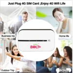 White BOLT+ ZONG 4G Mobile WiFi Pro