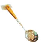 slotted spoon wooden handle