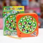 SUPER TOY Fish Catcher Game for Kids - 15 Fishes with Rotating Pond & 3 Fish Catching Rod