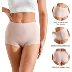 Sri Lankan woman wearing seamless boyshorts, highlighting the smooth, seamless fit that provides comfort and invisibility under outfits