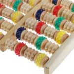 Wooden Dual Foot Massager Reflexology Roller for foot pain relief and relaxation, designed for home use in Sri Lanka