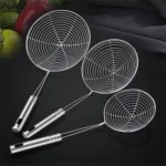mesh sieve Long Handle Stainless Steel Colander Kitchen Fried Net Sieve Dumplings Spoon Foods Sifter Kitchen utensilio